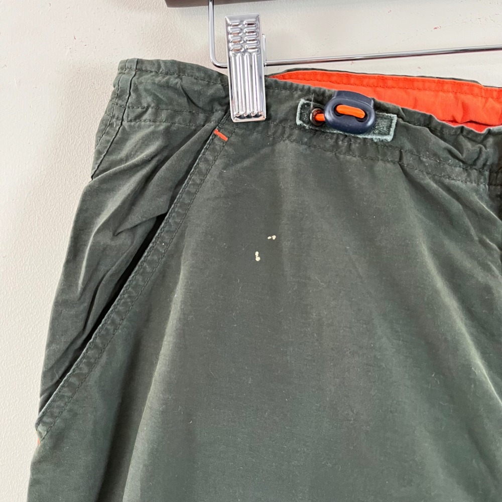 Vintage Y2K Abercrombie & Fitch Capri Pants Army Green Orange Womens 6 Utility - Picture 9 of 9